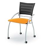 ITOKI（イトーキ） プリエ2チェア（背ブラック） マンダリンオレンジ KF-110H-Z5K8T1