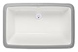 Mr Direct u1812-bisque磁器アンダーマウントシンクバスルームのアンサンブル 6.75 x 21.50 x 14.13 inches シルバー U1812-B-PUD-C 1