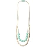 Mama & Little Deila Silicone Baby Teething Necklace for Moms - Nursing Necklace in Sweet Mint - Teet