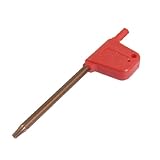 uxcell　トルクレンチ　アンチスリップグリップ　旗型　T8　ハンドツール　レッド　プラスチック