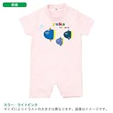 BabyChips mola(名入れ半袖ベビーロンパース) 80 ライトピンク