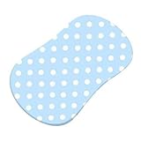 SheetWorld Fitted Bassinet Sheet (Fits Halo Bassinet Swivel Sleeper) - Pastel Blue Polka Dots Woven 