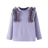 enchante petit(アンシャンテ プティ) キッズ 子供 もっちりチュールフリルデザインカットソー ≪全8色≫ 130cm #パープル