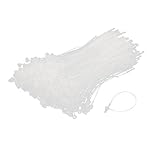 uxcell　スナップロックピン　ループピン　タグファスナーケーブルタイジップ　セキュリティループ　プラスチック　80mm　500個