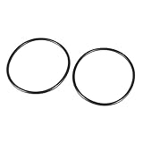 uxcell Oリング　ゴムOリングシールグロメット　ゴムOリングシール　ブラック　2個　105mm内径　115mm外径　5mm厚さ