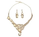[J's select] ベリーダンス 社交ダンス レディース パーティー ネックレス ピアス ゴールド 金 gold ストーン