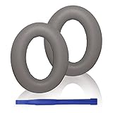 Adhiper Momentum 4 イヤーパッド ゼンハイザー Momentum 4 オーバーイヤー/オーバーイヤーヘッドフォン用交換用イヤーパッド プロテインレザー（グレー）