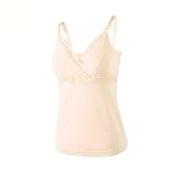 Spinas(スピナス) 授乳 産後用 キャミソール 下着 肌着 産後 用 インナー クロスオープン ストラップ オープン マタニティ 5カラー （スキンベージュ、XXL）