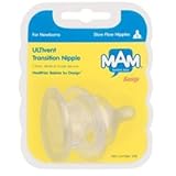 MAM UltiVent Nipples Silicone Slow Flow baby bottle sassy by Sassy