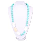 Gemini Fairy Baby Necklace Teether Chewable BPA Free Silicone Teething Toy (Turquoise) by Gemini Fai