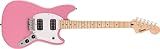 Squier by Fender スクワイヤー エレキギター Squier Sonic™ Mustang® HH, Maple Fingerboard, White Pickguard, Flash Pink ソフトケース付き