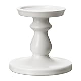 ブロックキャンドルホルダー アンティーク調 キャンドルスタンド ホワイト 13cm [並行輸入品]