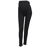 iLeg レギンス スパッツ マタニティ 10分丈 12分丈 裏起毛(12分丈/XL, ブラック)