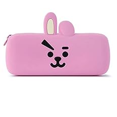 Amazon Co Jp Bt21 クッキーキャラクター キュート シリコン ペンシルケース ポーチ バッグ 文房具 オーガナイザー ピンク 文房具 オフィス用品