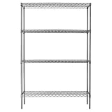 Alera 4-shelfワイヤ棚ラック| 48 " x 18 " x 72 " |ブラック無煙炭