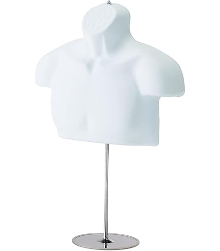 Amazon.co.jp: 婦人卓上用ハーフトルソー 腕無し 白 1台 【 トルソー