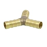 uxcell クイック継手　空気圧継手　ジョイント　エアー　Yシェイプ　ゴールドトーン　10mm ～ 10mm