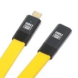 Xiwai 20gbps USB4 ケーブル ショート フラット スリム FPC USB4.0 タイプ C オス - メス 延長コード 100W および 8K 5K Thunderbolt3/4 対応 0.2M
