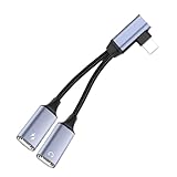 Type C スプリッター、type c スプリッタオーディオヘッドフォンアダプタ typec からデュアル typec 充電ヘッドフォンツーインワン変換ケーブル, ダブル USB C メス スプリッター アダプター, 2-in-1 USB C 充電分割アダプター、USB C スプリッター - タイプ C イヤホンオーディオアダプター、男性、女性、大人用