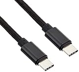 Lazos Type-C to Type-C USBケーブル 約1m 断線しにくい耐久メッシュ被膜 最大3A対応 1m 充電・データ転送可能 ブラック L-TCC-B