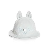Milkiwai ベビー帽子 ひよけ 3色ハット かわいい キッズ ハット 春秋 お出かけ 女の子 猫様式 人気 size 46-48CM (ライトブルー)