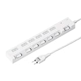 サンワサプライ アウトレット 節電 エコ タップ 2P 6個口 5m TAP-S18-5 箱にキズ、汚れのあるアウトレット品です。