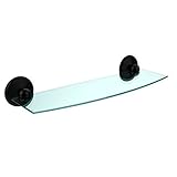 Allied Brass MC-33/18-BKM 18' Beveled Glass Shelf Matte Black [並行輸入品]