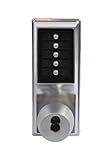 Kaba 1021B-26D-41 Cylindrical Pushbutton Knob Bic Ko Us26D, Satin Chrome [並行輸入品]