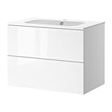 GODMORGON/ NORRVIKEN 洗面台（引き出し×2） Sa / ホワイト[イケア]IKEA（S39879545）