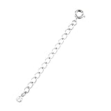 お肌に優しいニッケルフリー5cm荒目アジャスターチェーン シルバーad0002R