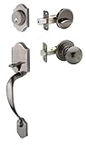 Copper Creek HZ2610xBK-AN Heritage Front Door Handleset with Ball Knob Interior Assembly in AN [並行輸入