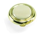 Laurey 15409 1 1/4-Inch First Family Knob, Almond/Polished Brass [並行輸入品]