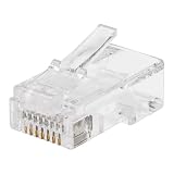 LANコネクタ RJ45コネクタ LAN端子 100個 Cat6 貫通式
