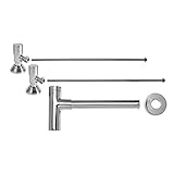 Mountain Plumbing MT9002-NL/SC Lavatory Supply Kit with Decorative Trap and Clean-Out Plug Angle Con