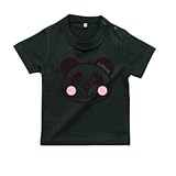 BabyChips パンダ(名入れ半袖ベビーTシャツ) 140 ブラック