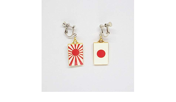 Amazon 和風 耳飾り イヤリング 和装 和服 ギフト アクセサリー レディース 日本土産 日章旗 日の丸 イヤリング おもちゃ