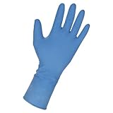 Genuine Joe GJO15378 Heavy-duty Powder Latex Industrial Gloves Medium Dark Blue (Pack of 50) [並行輸入品]
