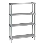 選べる幅サイズ31段階！軽量アルミ製 収納ラック4段 棚板奥行18cm 高さ120cm 幅バリエーション30cm～180cm (65cm)