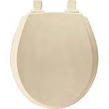 Bemis 7 m570slow 346 Slow Close Lift Offフリップキャップラウンド閉じたフロントToilet Seat、ビスケット/リネン