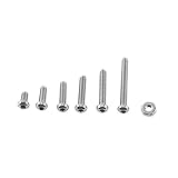 250個のパックM2ステンレス鋼六角穴付きボルトボルトと六角ナット品揃えA2品揃えキット(セクションB：円形ヘッドヘキサゴン)