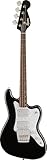 Squier by Fender スクワイヤー エレキベース Paranormal Rascal Bass HH, Laurel Fingerboard, White Pearloid Pickguard, Metallic Black ソフトケース付き