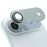 Tomakaカメラフィルム iPhone17 Air用 カメラ保護 9H強化ガラス アルミ合金 一体型アイフォン17 エア レンズカバー 耐衝撃 全面保護 いphone17 pro カメラカバー 露出オーバー防止 黒縁取り AR超高透過率 プロテクター (ライトブルー)