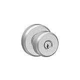 Schlage F51A BWE 626 GSN Greyson Collection Bowery Entrance Lock Knob, Satin Chrome by Schlage Lock 