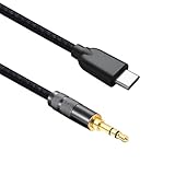 luxferre usb c 3.5 mm 変換 type c 3.5 mm 変換 ケーブル usb type c aux cable タイプ c 3.5 mm 変換 type c to 3.5 mm オス ケーブル usb type c to aux ケーブル dac搭載 ナイロン編み 高耐久性 単方向転送 ヘッドホン アンプ スピーカー などに対応 3.5 mm オーディオ ケーブル 1.2m