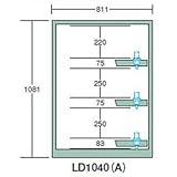 OS(大阪製罐) ツーリングロッカー(HSK・NC5用) LN1000型 アクリル扉 LD1040A