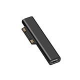 互換品 USB-C to Surface Pro 急速充電 Type-C充電器必要 15V/3A 65W 変換 タブレット対応 (ブラック/1個)