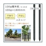 100φ擬木杭 （100φ×1800mm） ダークブラウン G-1018 A・穴あり