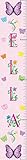 Mona Melisa Designs Customized Butterfly Girl Ella Growth Chart Decorative Wall Sticker [並行輸入品]