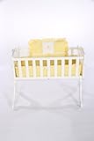 Baby Doll Bedding Gingham with Bear Applique Cradle Bedding Set, Yellow by BabyDoll Bedding