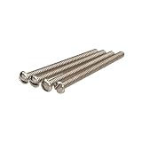 YJB PARTS ハムバッカーピックアップ用ネジ 4pcs/set (インチ, マイナス頭ニッケル(ネジ単品))